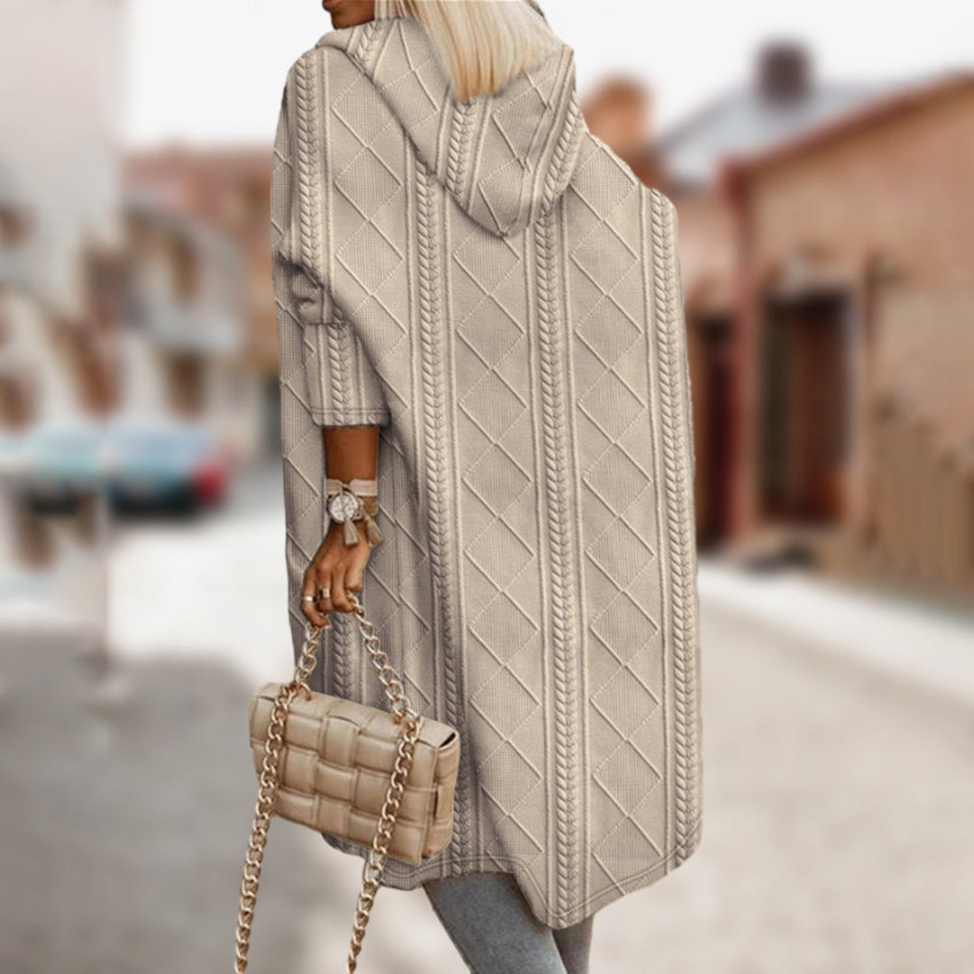 Gwyneth - Long Knit Hooded Cardigan