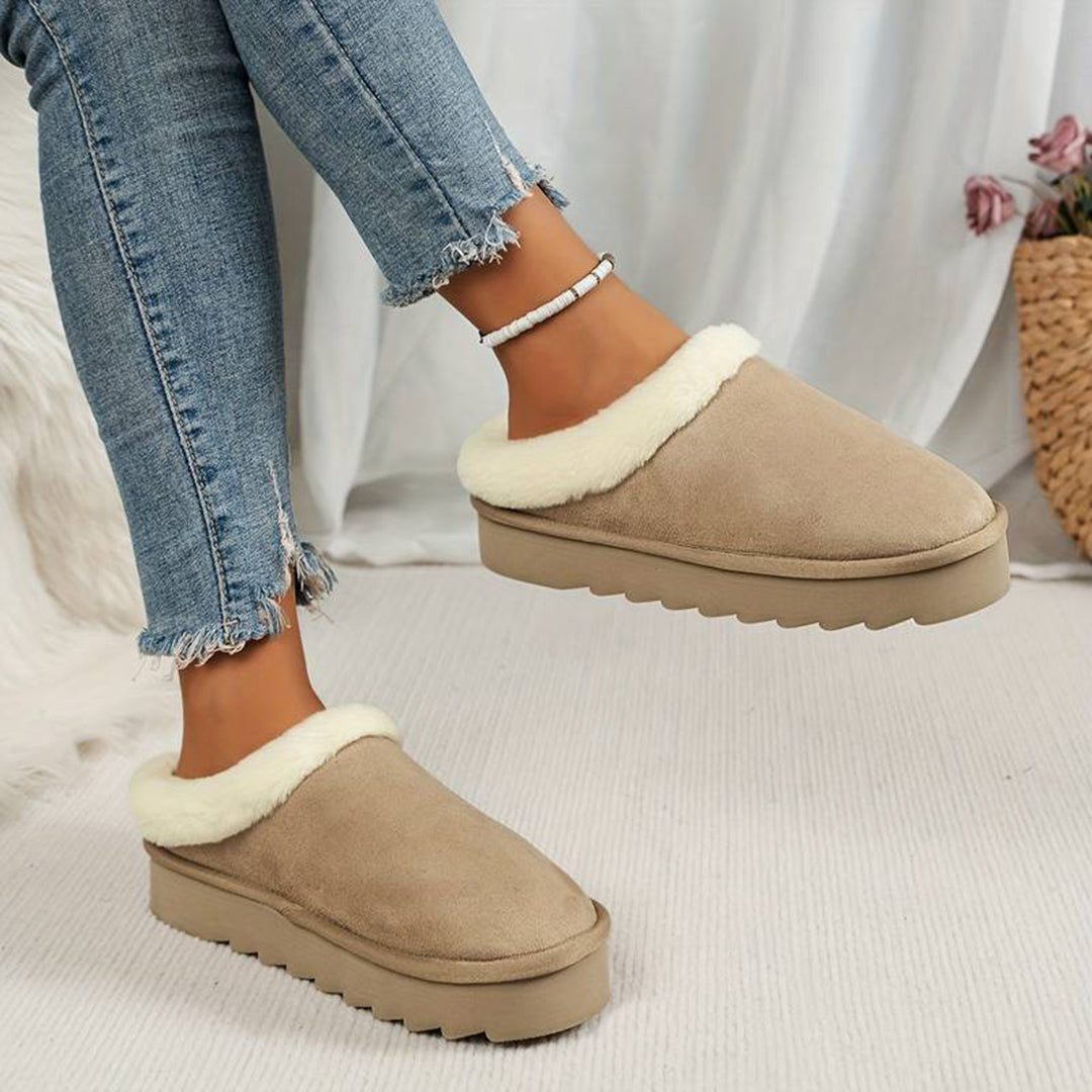 Philippa - Fur Lined Platform Slippers