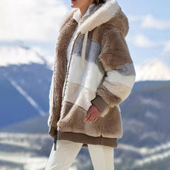 Arabella - Colour Block Sherpa Jacket