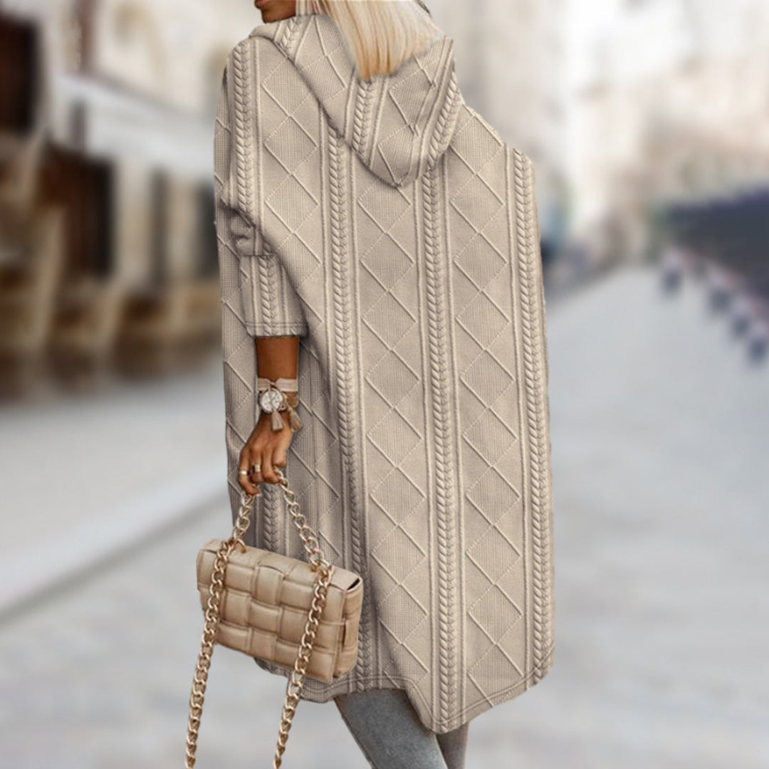 Gwyneth - Long Knit Hooded Cardigan