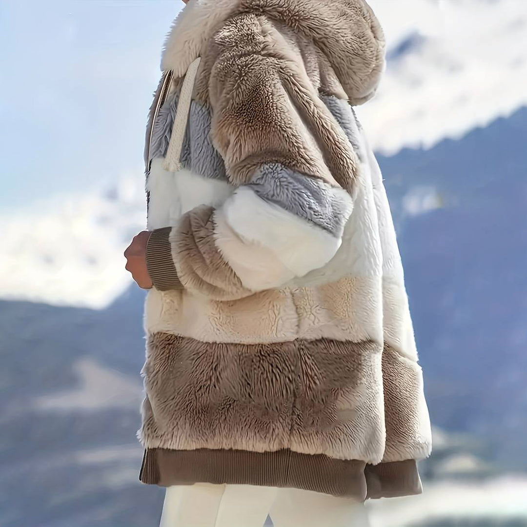 Arabella - Colour Block Sherpa Jacket