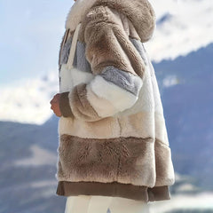 Arabella - Colour Block Sherpa Jacket