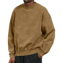 Reginald - Washed Oversized Sweatshirt — Khaki