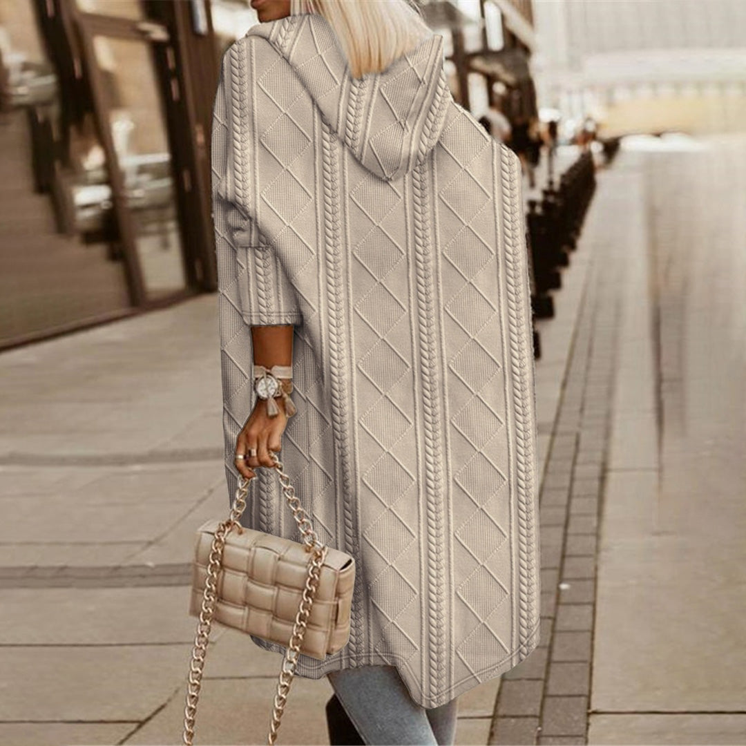 Gwyneth - Long Knit Hooded Cardigan