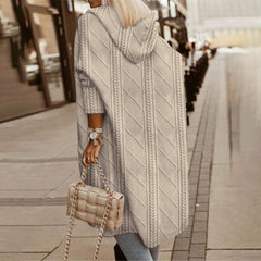 Gwyneth - Long Knit Hooded Cardigan