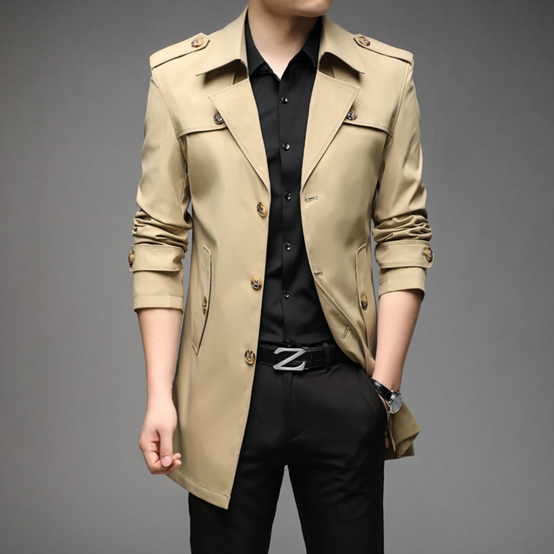 Quentin - Double Breasted Trench Coat — Khaki