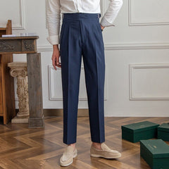 Ashton - Pleated Trousers with Buckle