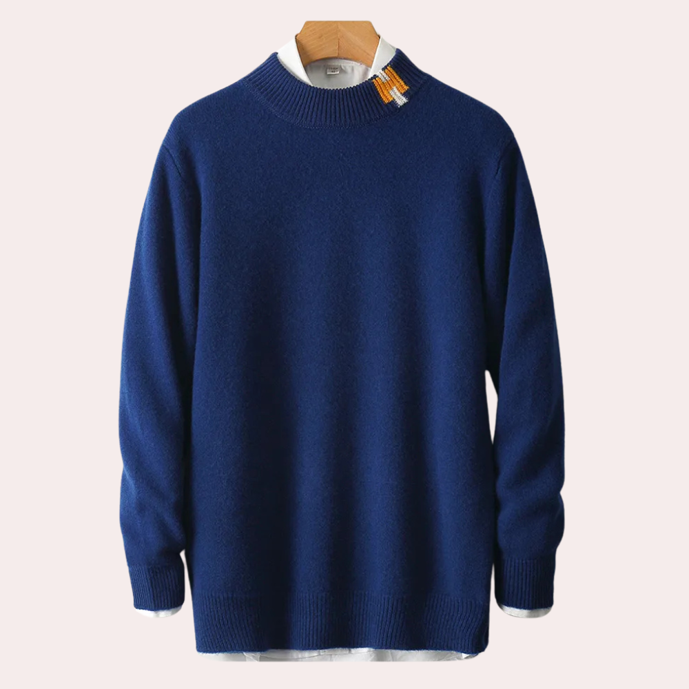 Victor - Crew Neck Jumper — Navy blue