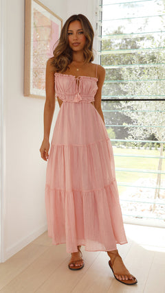 Clementine - Strapless Tiered Midi Dress