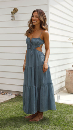 Clementine - Strapless Tiered Midi Dress