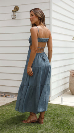 Clementine - Strapless Tiered Midi Dress