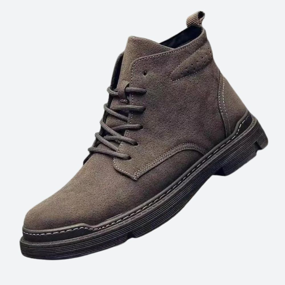 Frederick - Suede Lace up Ankle Boots — Camel