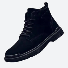 Frederick - Suede Lace up Ankle Boots — Black