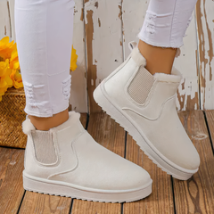 Cordelia - Chunky Chelsea Ankle Boots — Beige