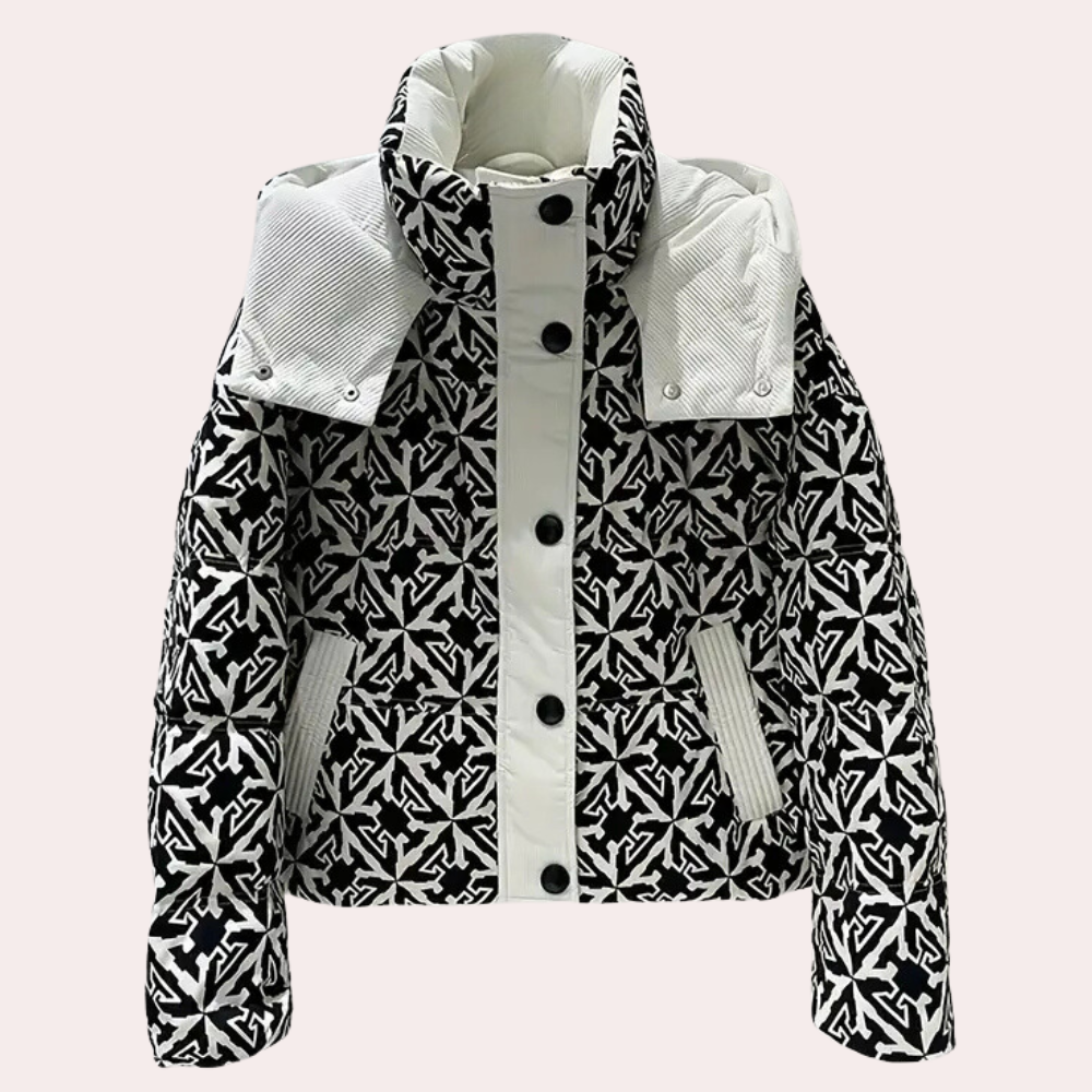 Cynthia - Geometric Cropped Puffer