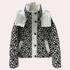 Cynthia - Geometric Cropped Puffer