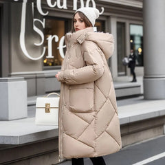 Annabelle - Belted Long Puffer Coat — khaki_lara