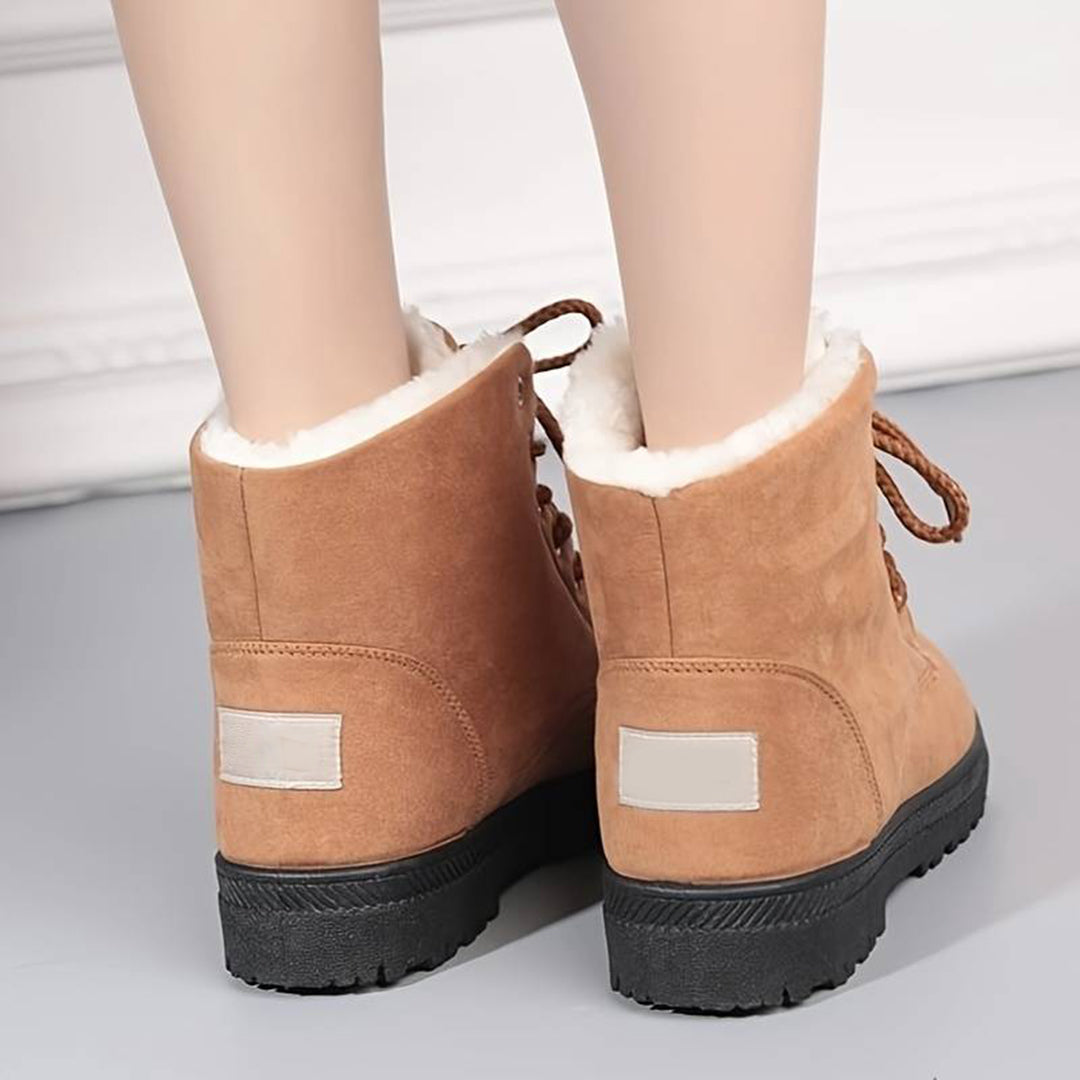 Renata - Lace up Fleece Boots