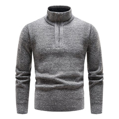 Orlando - Marled Turtleneck Jumper — Light grey