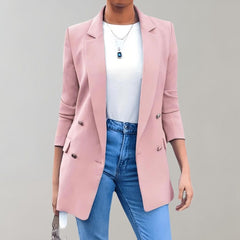 Abigail - Double Breasted Blazer — Pink