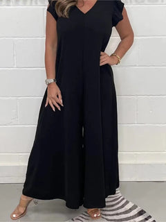 Sabrina - Wide Leg Jumpsuit — Black