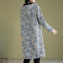 Bettina - Floral Print Long Coat