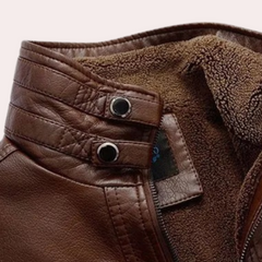 Wilfred - Leather Jacket with Stand Collar