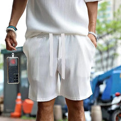 Sebastian - Textured Shirt and Shorts Set