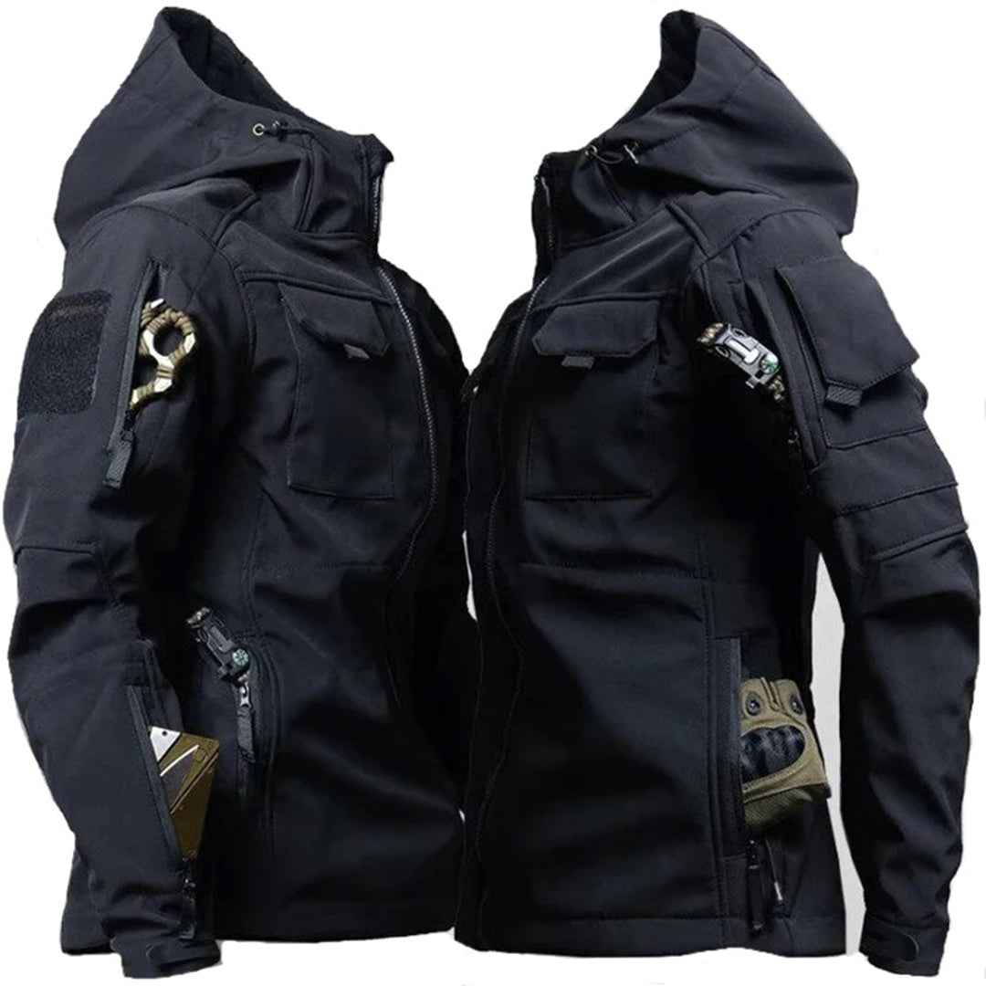 Stephen - Tactical Hooded Field Jacket — Midnight Black