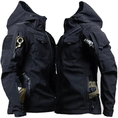 Stephen - Tactical Hooded Field Jacket — Midnight Black