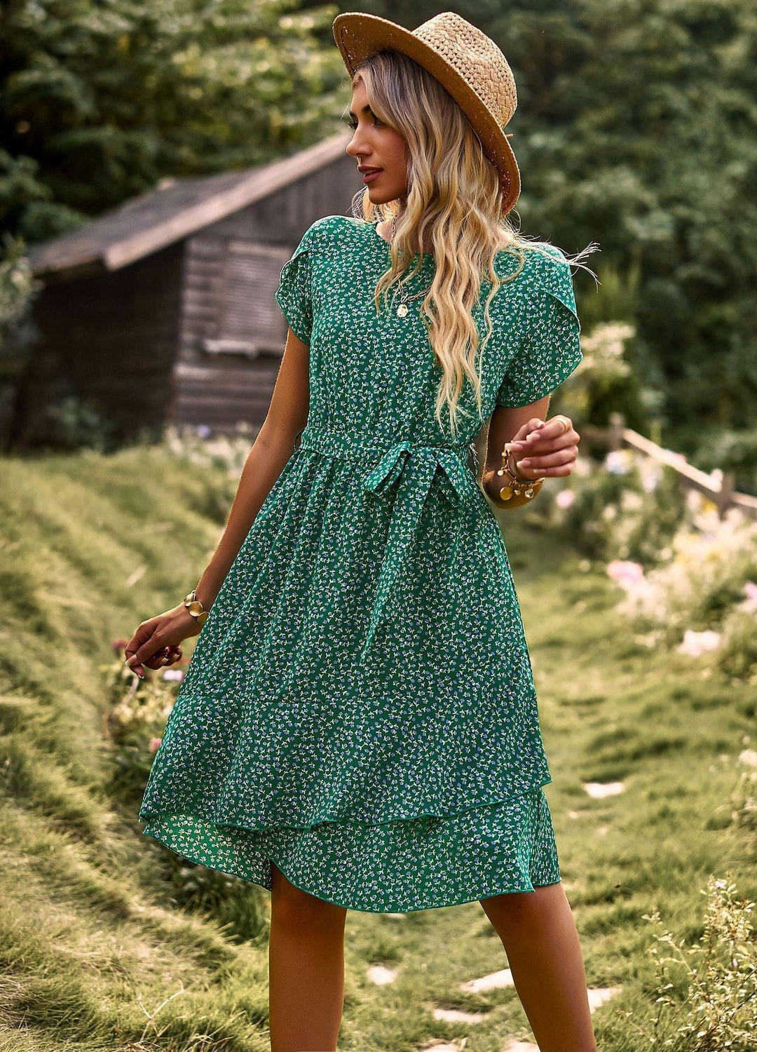 Gabrielle - Ditsy Print Tiered Mini