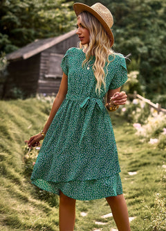 Gabrielle - Ditsy Print Tiered Mini
