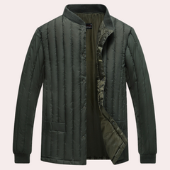 Randall - Quilted Stand Collar Jacket — Black