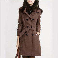 Phoebe - Belted Wool Trench Coat