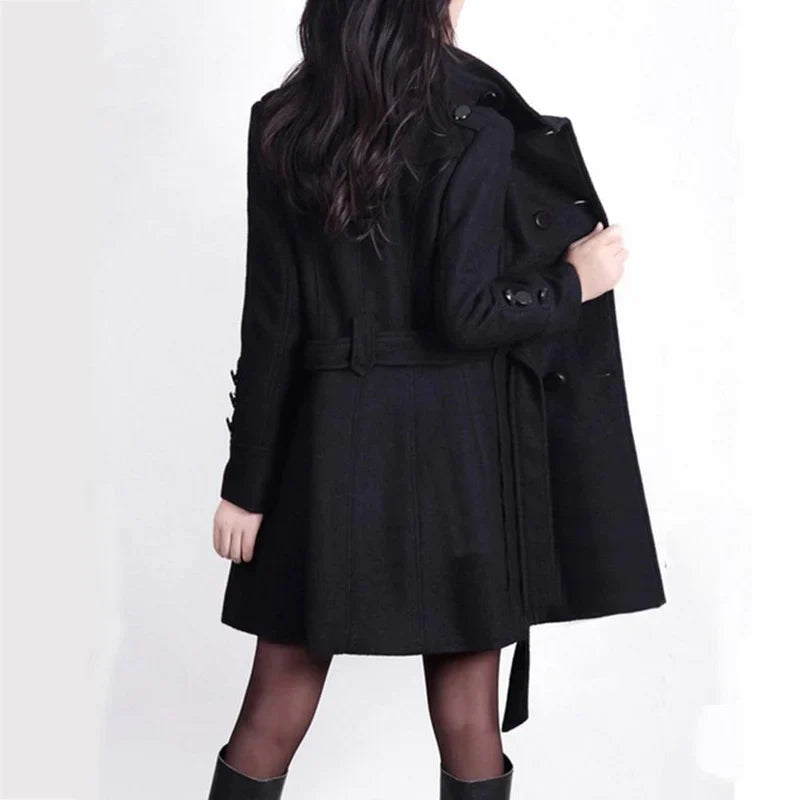 Phoebe - Belted Wool Trench Coat