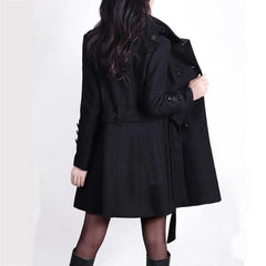 Phoebe - Belted Wool Trench Coat