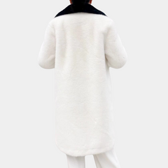 Tiffany - Faux Fur Coat with Contrast Trim