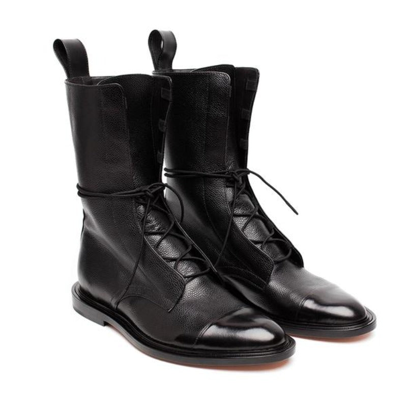 Dorothy - Leather Lace up Mid Boots