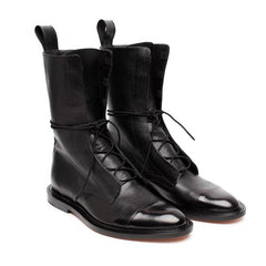 Dorothy - Leather Lace up Mid Boots