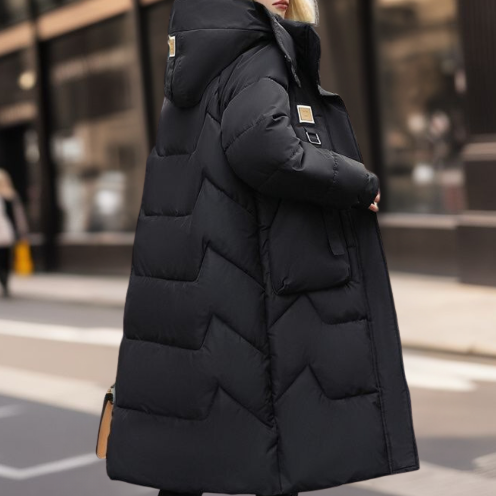 Georgie - Long Hooded Puffer Coat