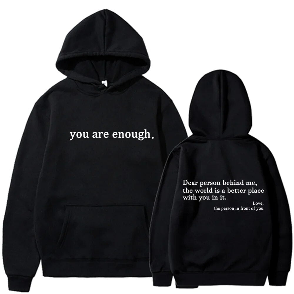 Phillip - Slogan Back Print Hoodie — Black