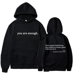 Phillip - Slogan Back Print Hoodie — Black