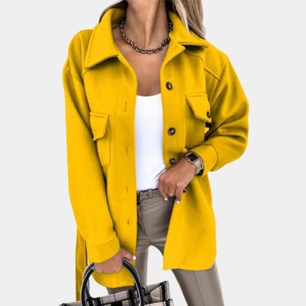 Carmel - Wool Shirt Jacket — Yellow