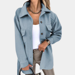 Carmel - Wool Shirt Jacket — Blue