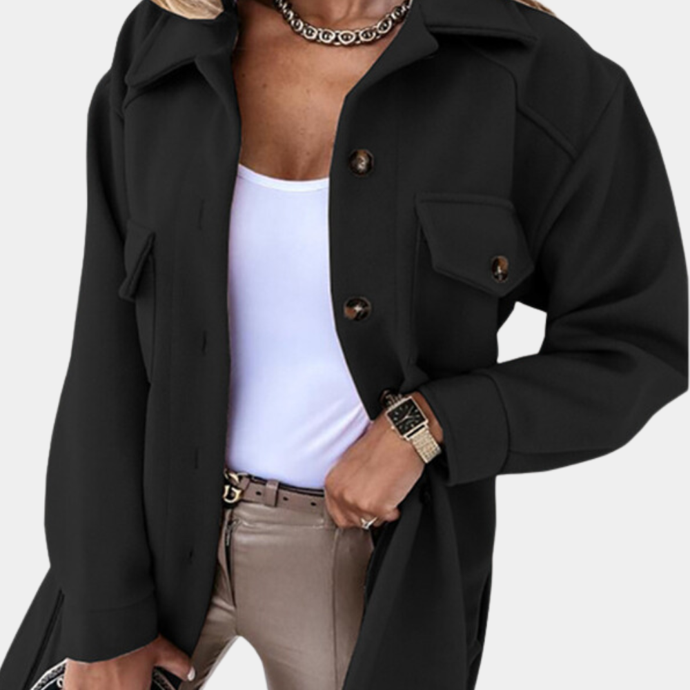 Carmel - Wool Shirt Jacket — Black