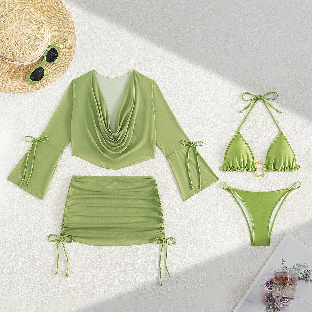 Cassia - Draped Mesh Four Piece Set | Willa Melbourne