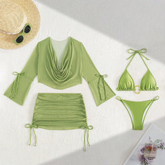 Cassia - Draped Mesh Four Piece Set | Willa Melbourne