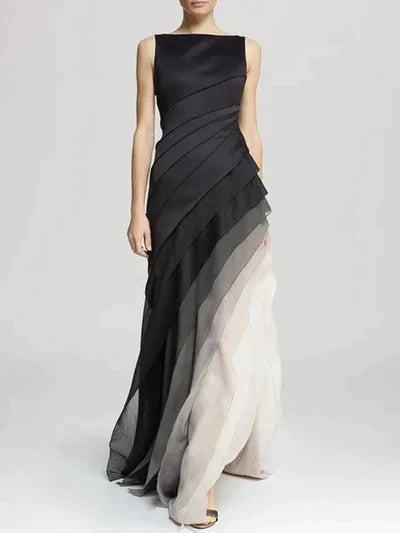 Phoebe - Layered Chiffon Maxi Dress
