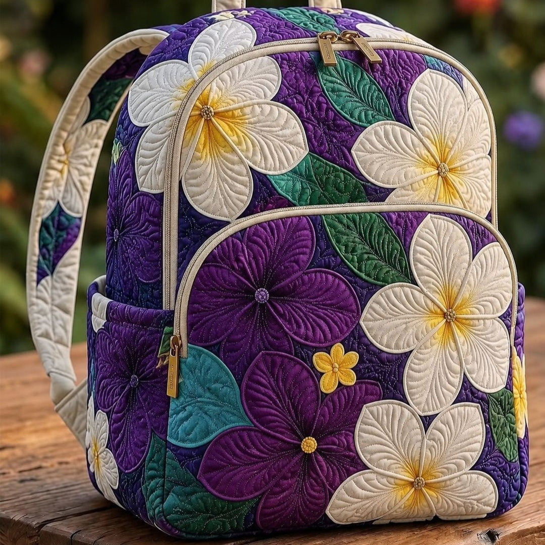 Amaya - Frangipani Quilted Backpack
