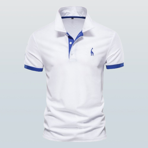 Marguerite - Polo Shirt with Contrast Trim — White